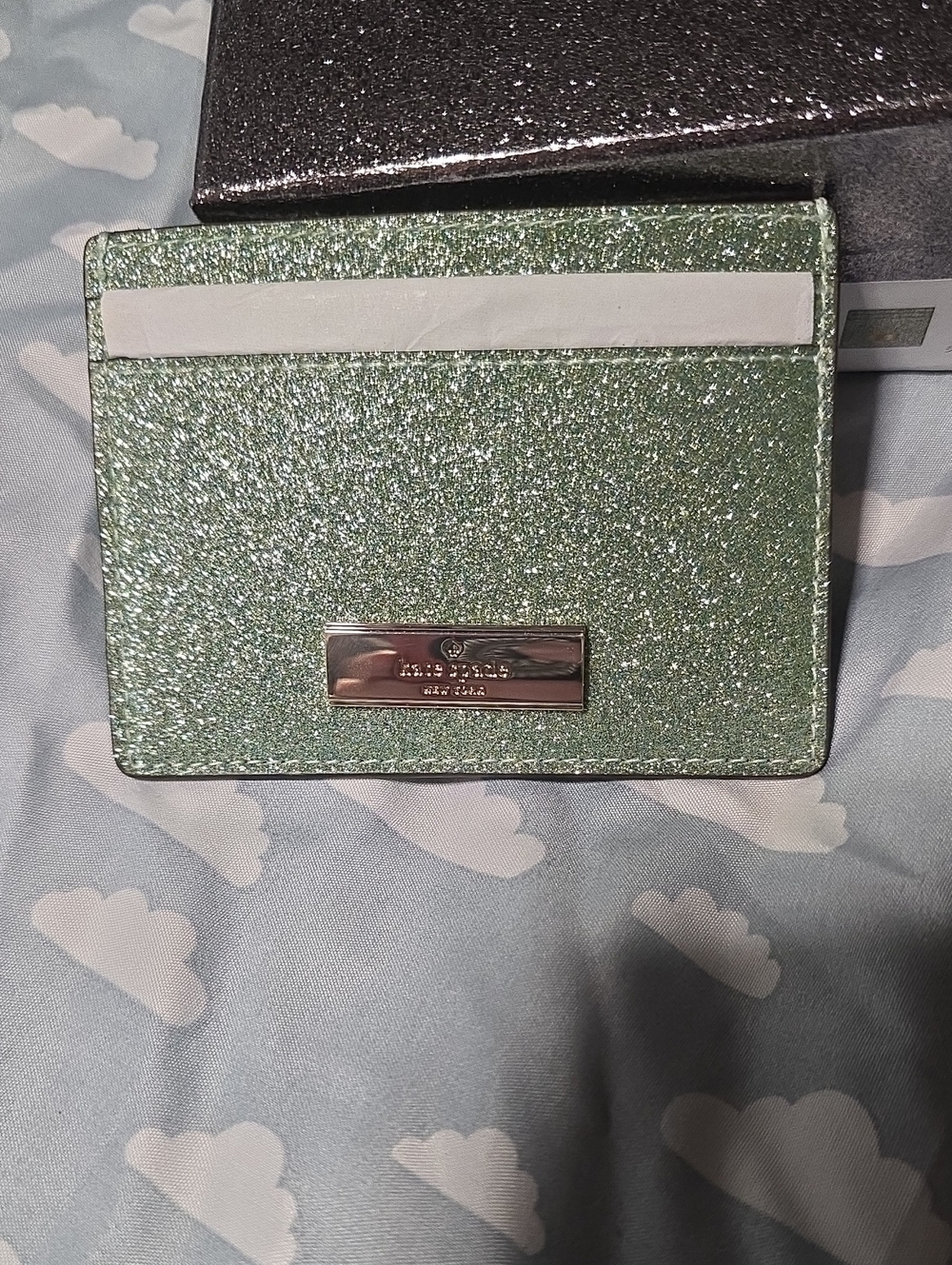 kate spade Glitter Card Holder - Mint